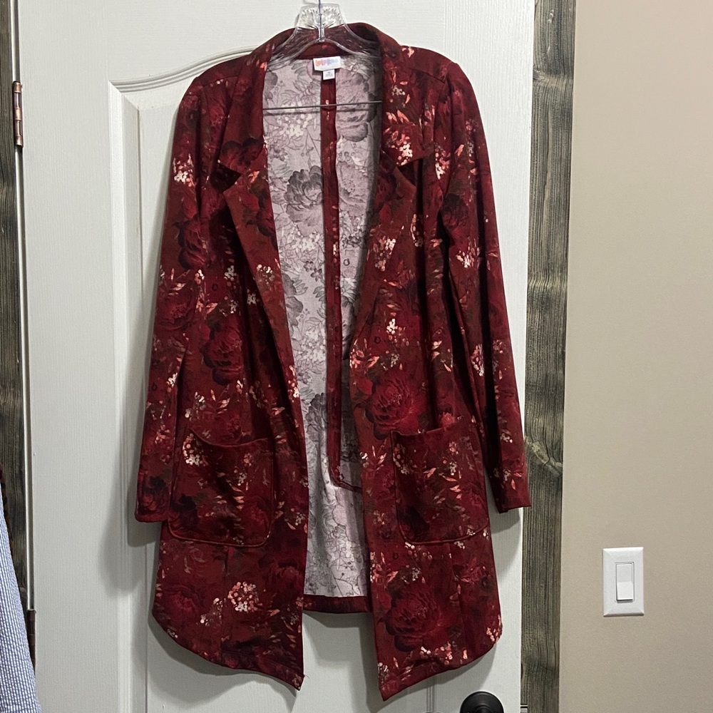 Floral Red Women's Jacket